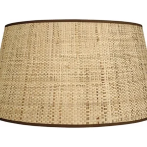Abajur TOSEL SYMPHONIE tecido cônico branco D30 x H49 cm