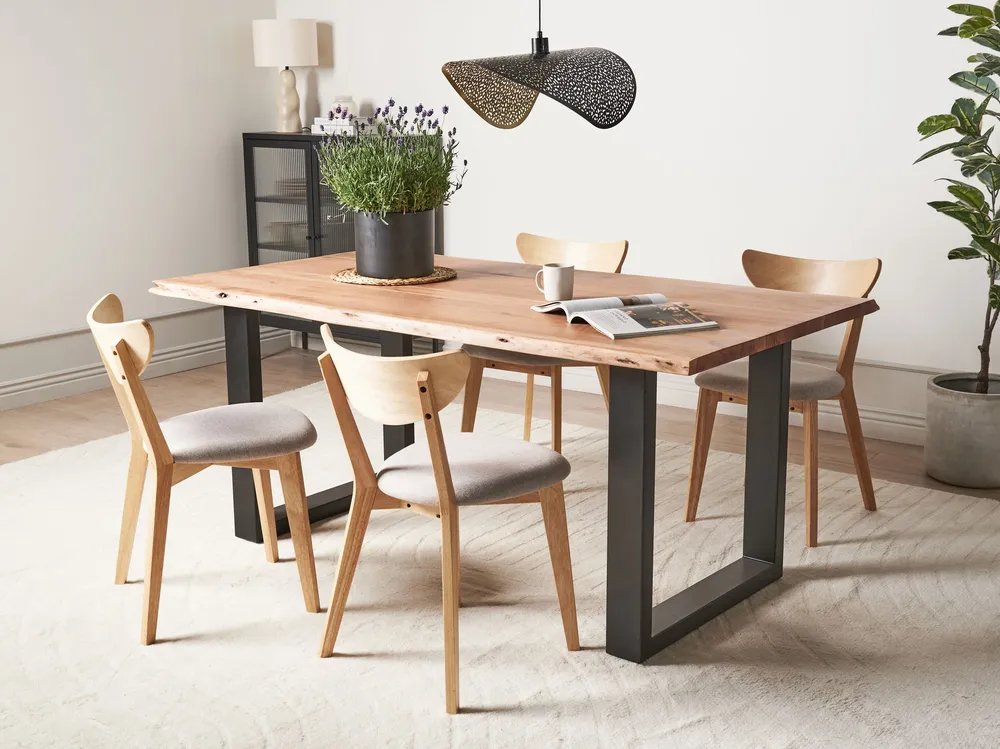 Acacia Dining Table 180 x 94 cm Light Wood HEBY