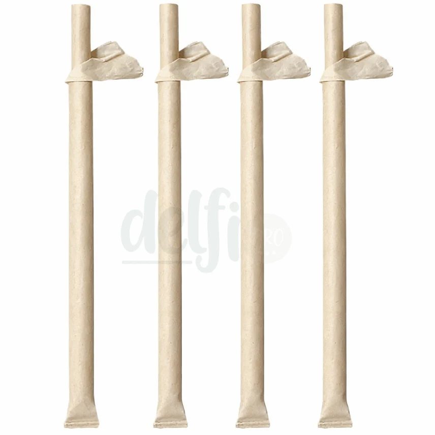 Palhinhas Papel Cartão Kraft Individuais 20cm (100un)