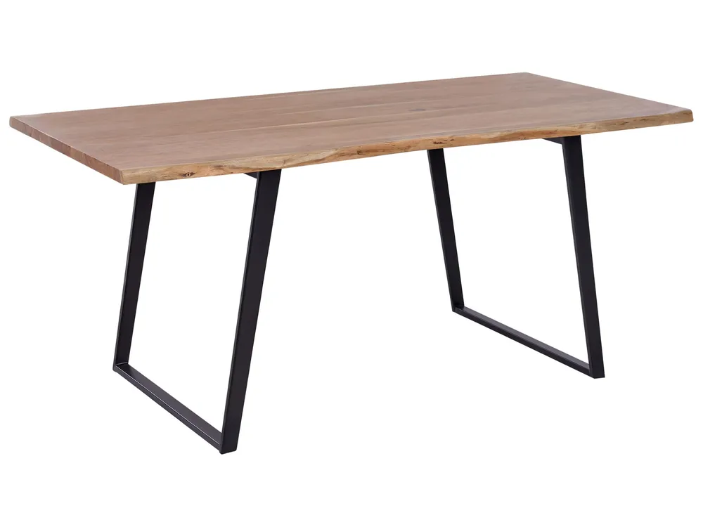 Acacia Dining Table 180 x 90 cm Light Wood Ébano JAIPUR