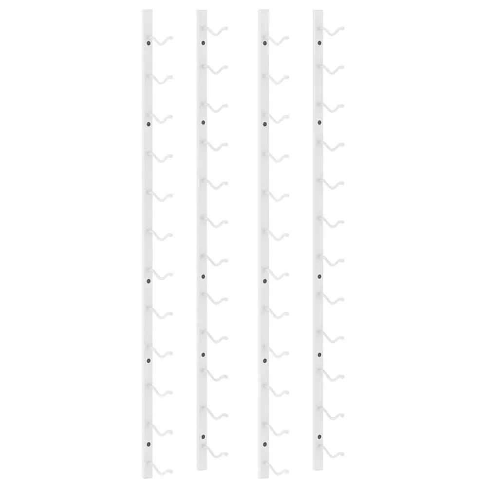 Garrafeira de parede para 12 garrafas 2 pcs ferro branco