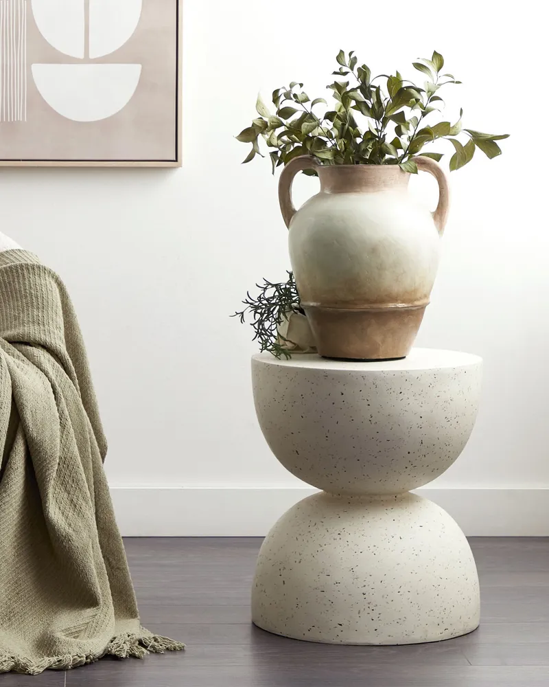 Jarro decorativo BANTING criado à mão Pedra Creme claro