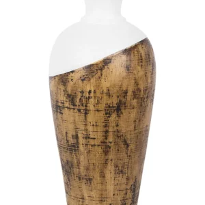 Jarro decorativo BONA elaborado à mão Cerâmica Branco