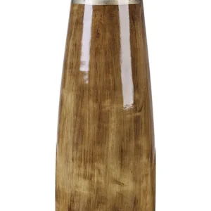 Jarro decorativo CYRENE feito à mão Cerâmica Castanho apagado