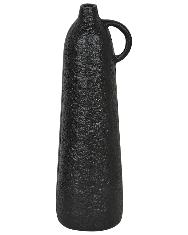 Jarro decorativo MARKHA criado à mão Metal Preto
