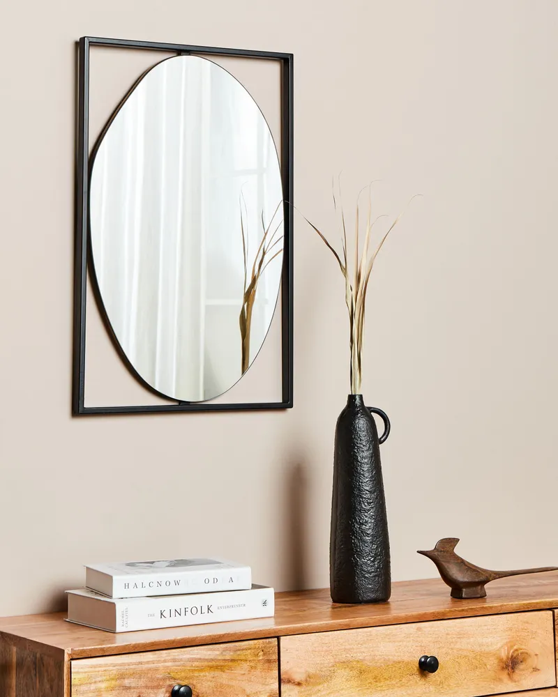 Jarro decorativo MARKHA criado à mão Metal Preto