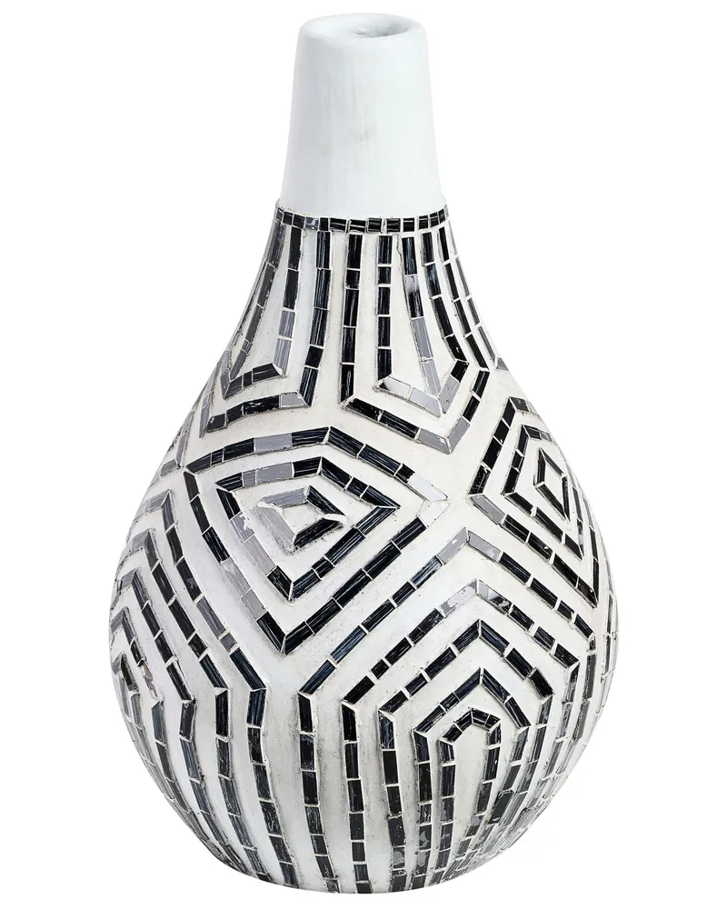 Jarro decorativo OMBILIN criado à mão Cerâmica Branco