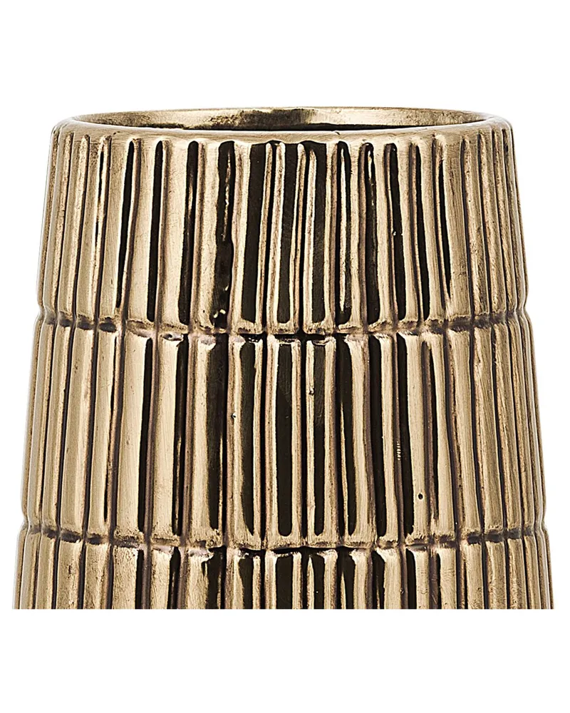Jarro decorativo QANAWAT Cerâmica Dourado