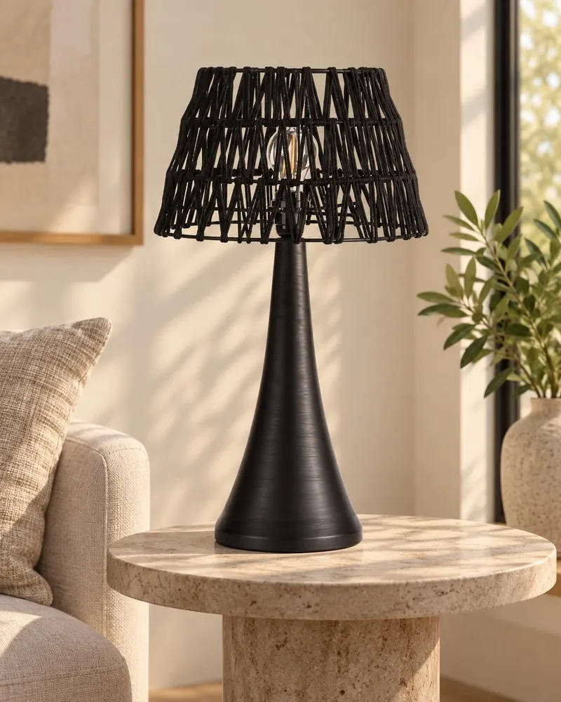 Mango Wood Table Lamp Onix PELLEJAS