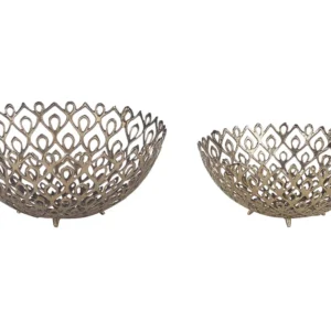 Set 2 Decorative Bowls Dourado GROGOL