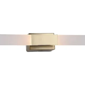 Aplique de parede com LEDs metálico casa de banho L30 cm dourado - HORSHAM
