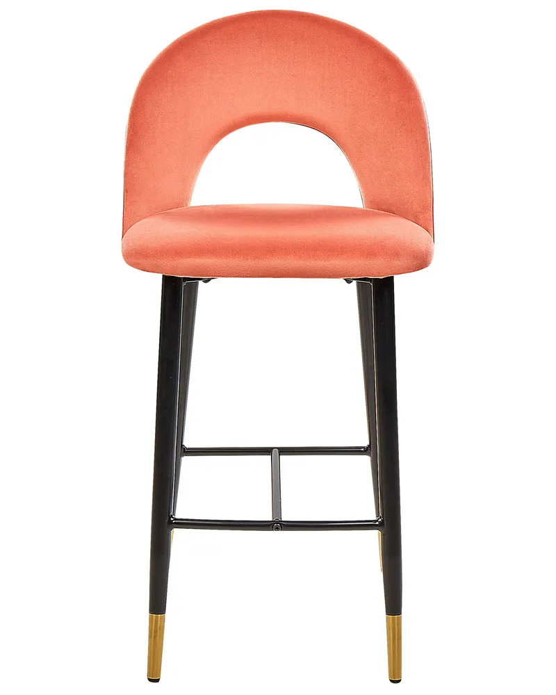 Bar Chair Set 2 Veludo Coral FALTON
