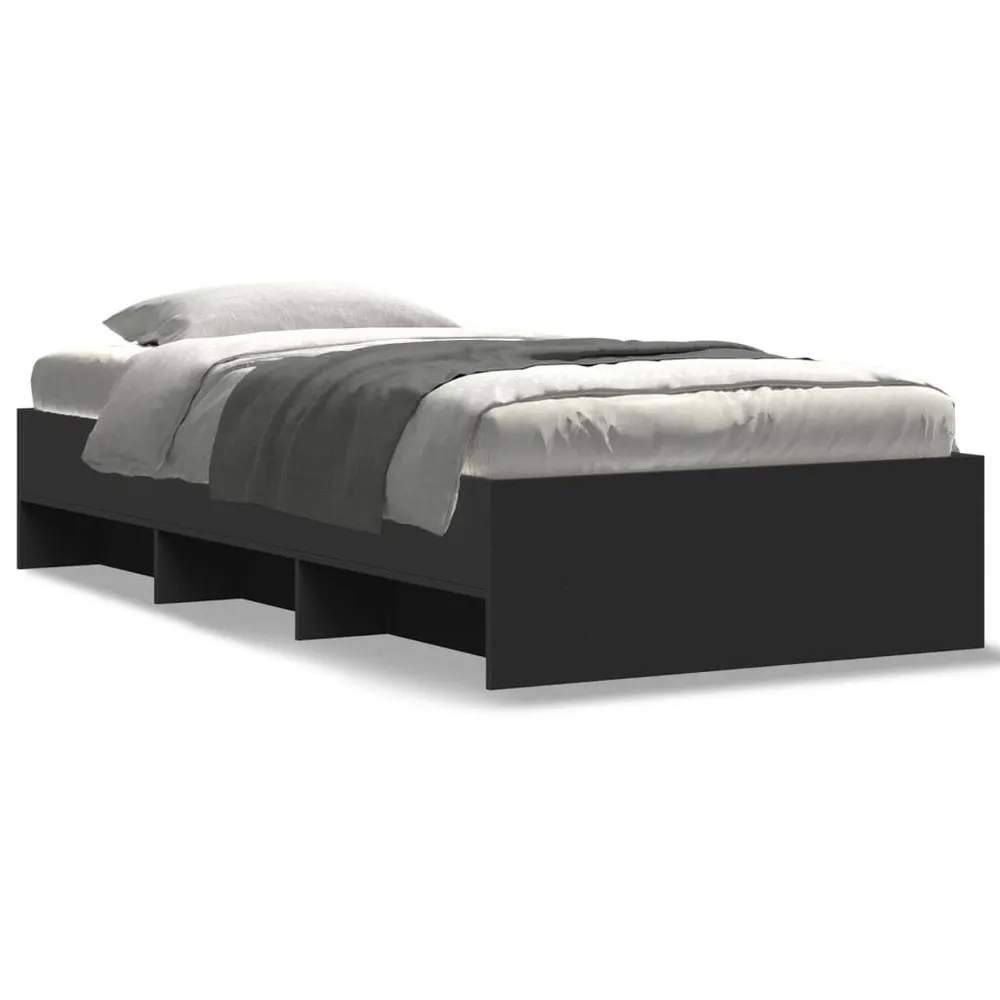 Cinta para Colchão Estrutura de cama 90x200 cm derivados de madeira preto