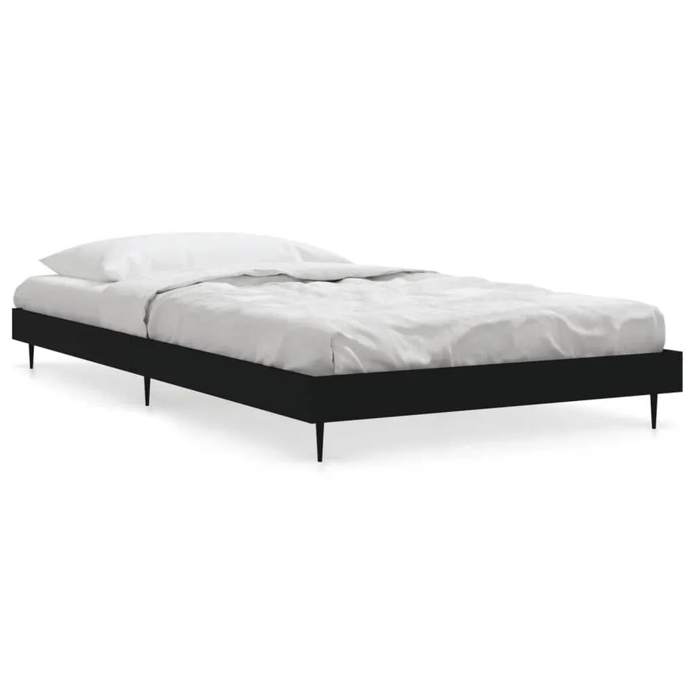 Estrutura de cama 90x200 cm derivados de madeira preto para Adultos
