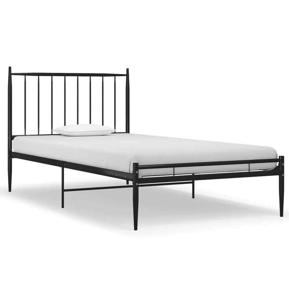 Estrutura de cama 90x200 cm metálico preto