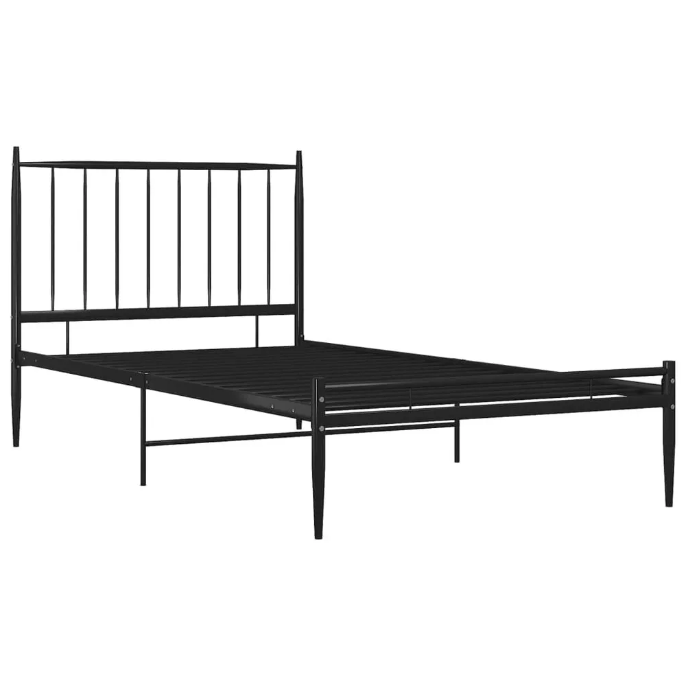 Estrutura de cama 90x200 cm metálico preto
