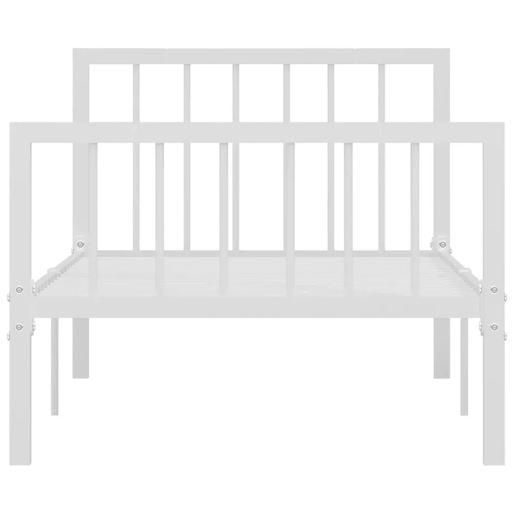 Estrutura de cama metálico 90x200 cm branco