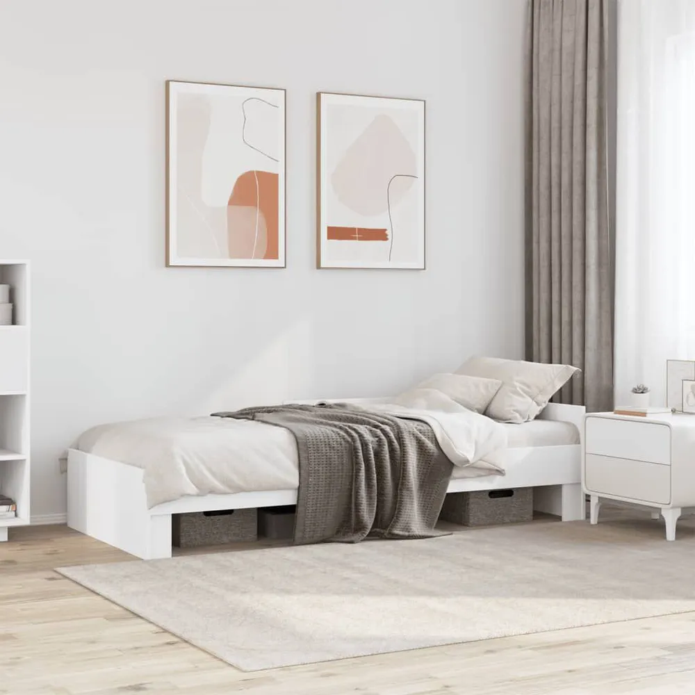 Protetor para Travesseiro Estrutura de cama 75x190 cm derivados de madeira branco