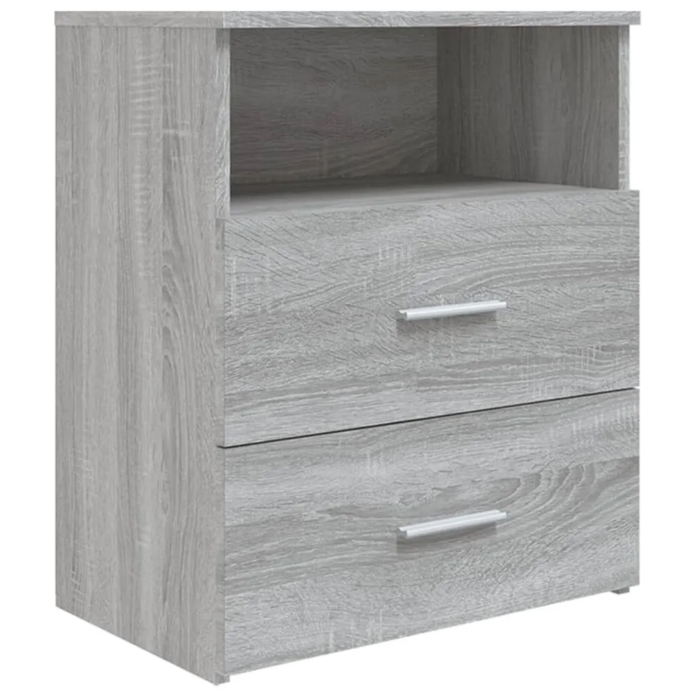 Conjunto de Jantar Mesa de cabeceira 50x32x60 cm sonoma cinzento