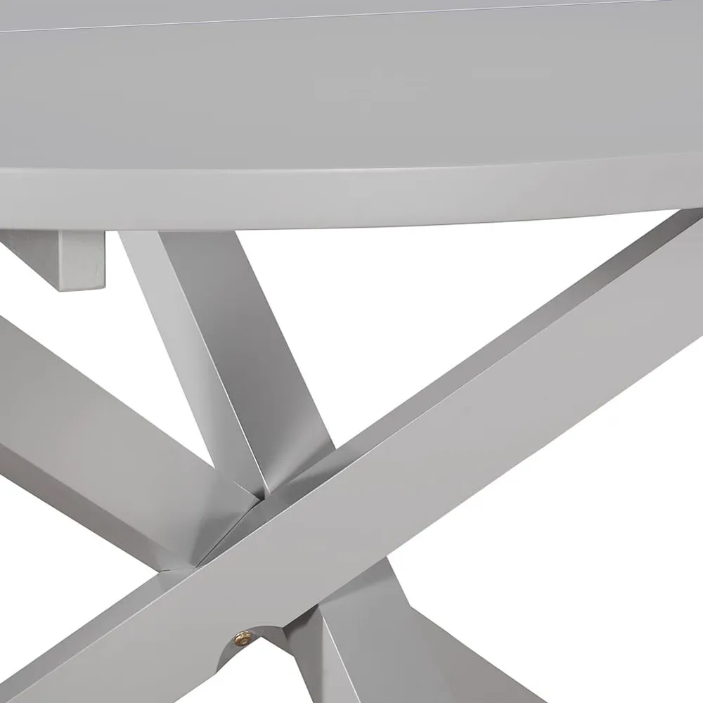 Mesa de jantar 120x75 cm MDF cinzento para Jantares Formais
