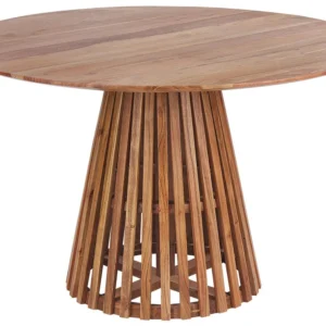 Mesa de jantar redonda em madeira de acácia escura ⌀ 120 MESILLA