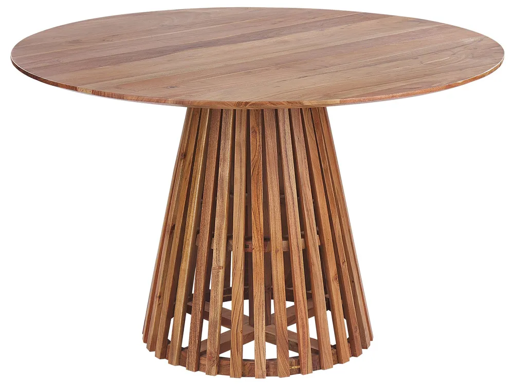 Mesa de jantar redonda em madeira de acácia escura ⌀ 120 MESILLA