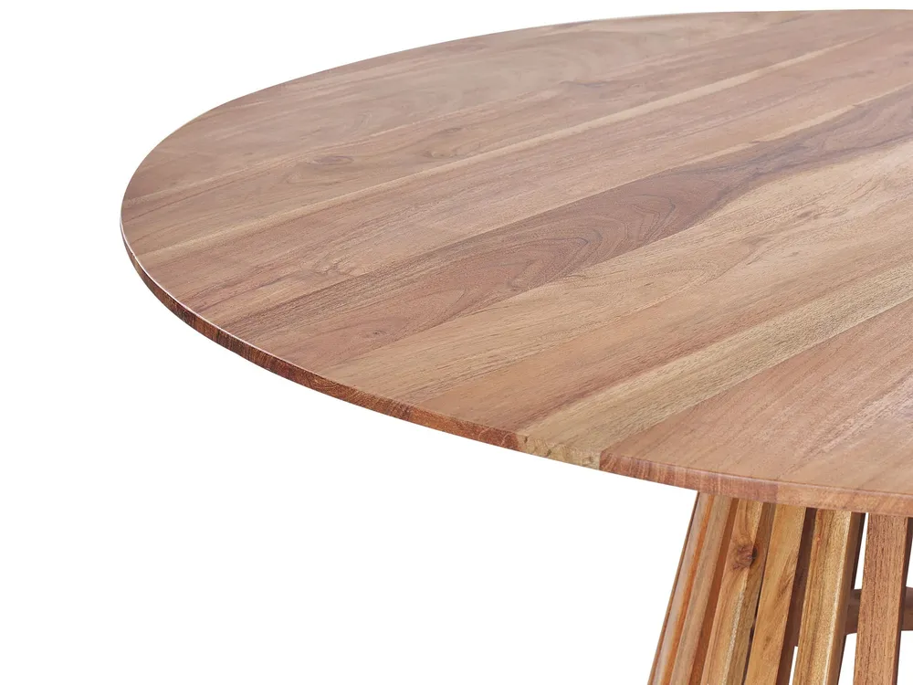 Mesa de jantar redonda em madeira de acácia escura ⌀ 120 MESILLA