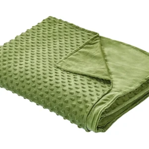 Capa de cobertor denso em tecido verde 120 x 180 cm CALLISTO