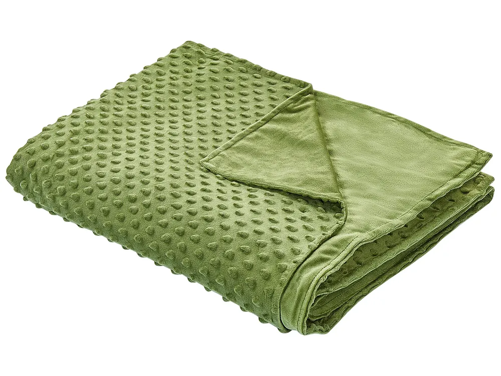 Capa de cobertor denso em tecido verde 120 x 180 cm CALLISTO