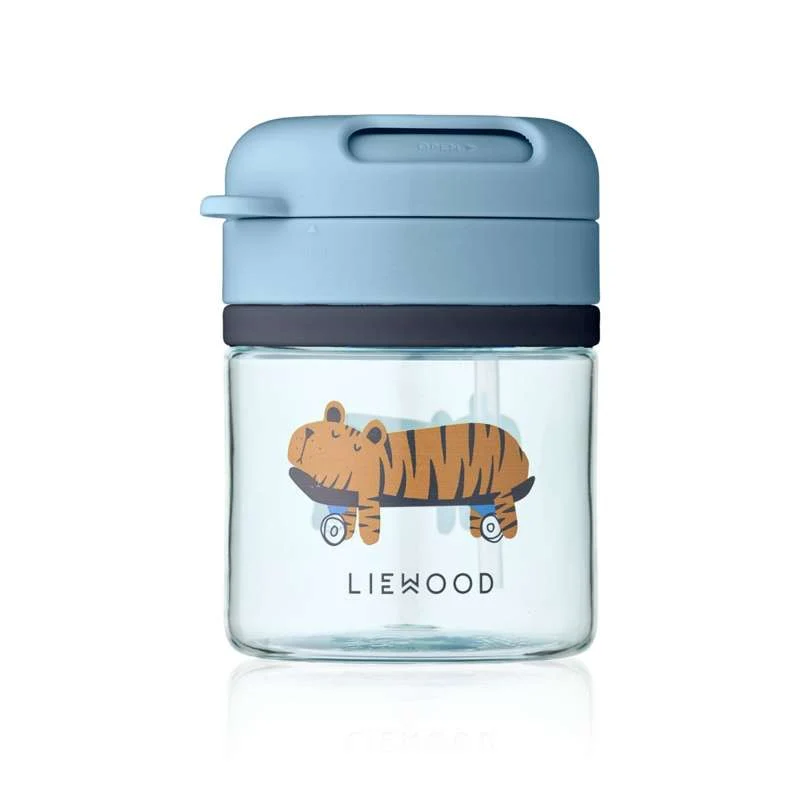 Liewood Pavia Sugerørskop - Tritan - 280ml - Fun/Beach Cobalto