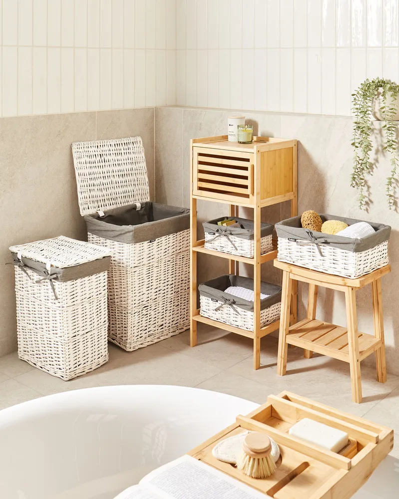 Set 5 Willow Baskets Grey ELLA