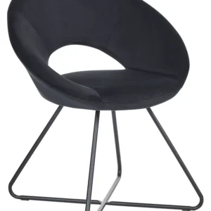 Velvet Accent Chair Black RACHEL