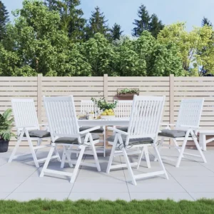 Almofadões de cadeira 6 pcs 40x40x7 cm tecido oxford cinza PT415519
