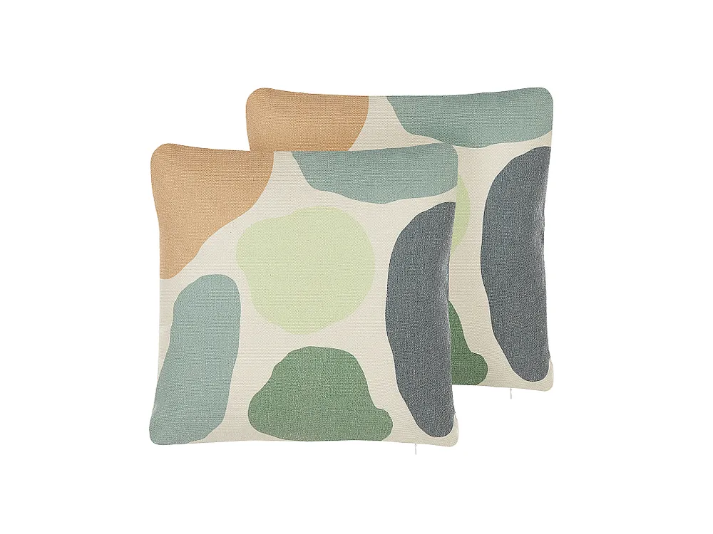 Conjunto de 2 almofadas decorativas multicoloridas 45 x 45 cm CRINUM BELIANI