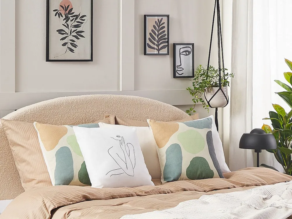 Conjunto de 2 almofadas decorativas multicoloridas 45 x 45 cm CRINUM BELIANI