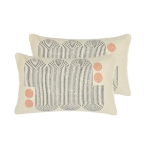 Conjunto de 2 almofadas decorativas multicoloridas 30 x 50 cm TIARELLA BELIANI
