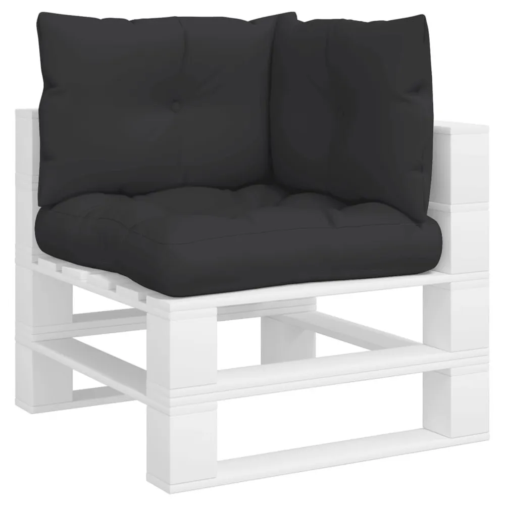 Almofadões para sofás de paletes 3 pcs tecido preto | Envio Rápido