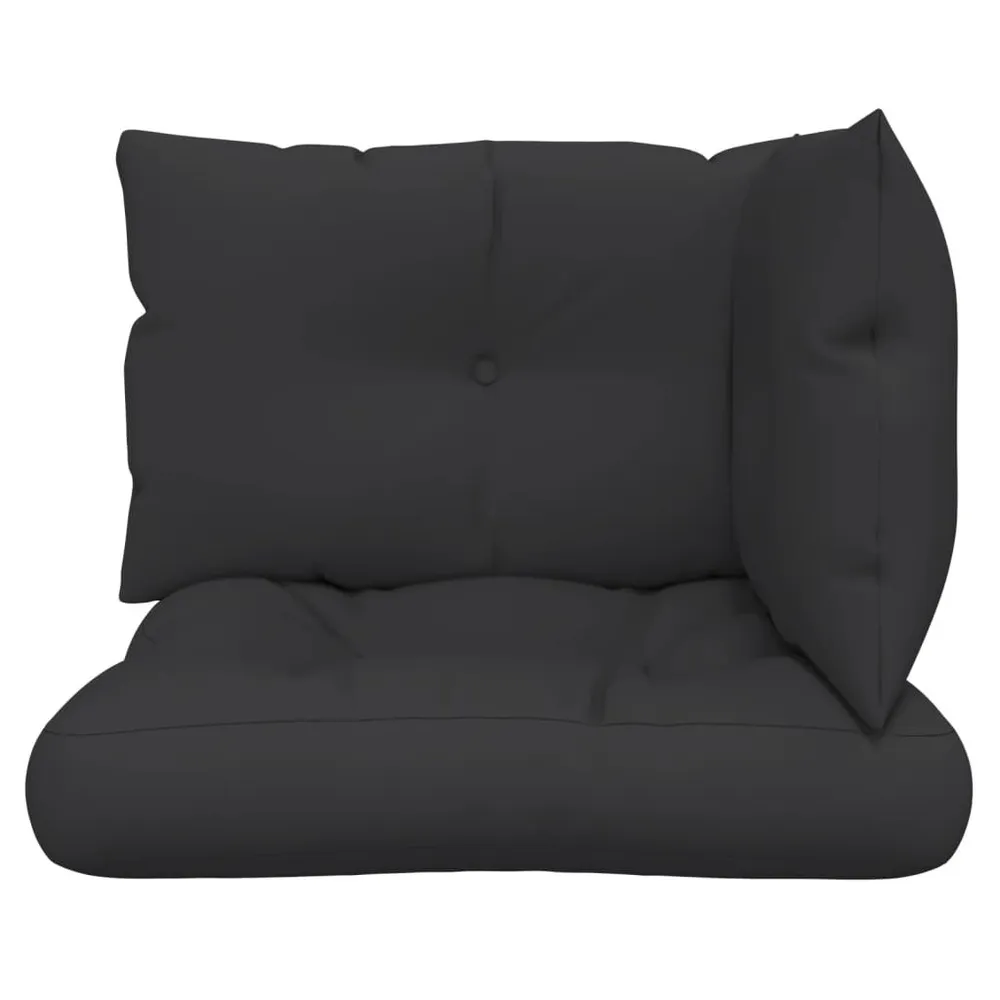 Almofadões para sofás de paletes 3 pcs tecido preto | Envio Rápido