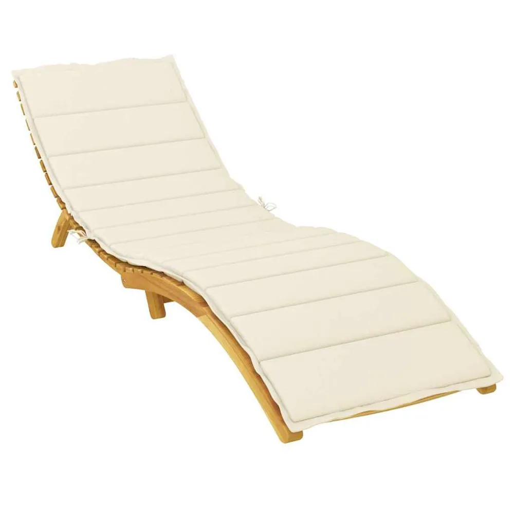 Almofadão para espreguiçadeira 200x70x3 cm tecido oxford creme 100% Poliéster