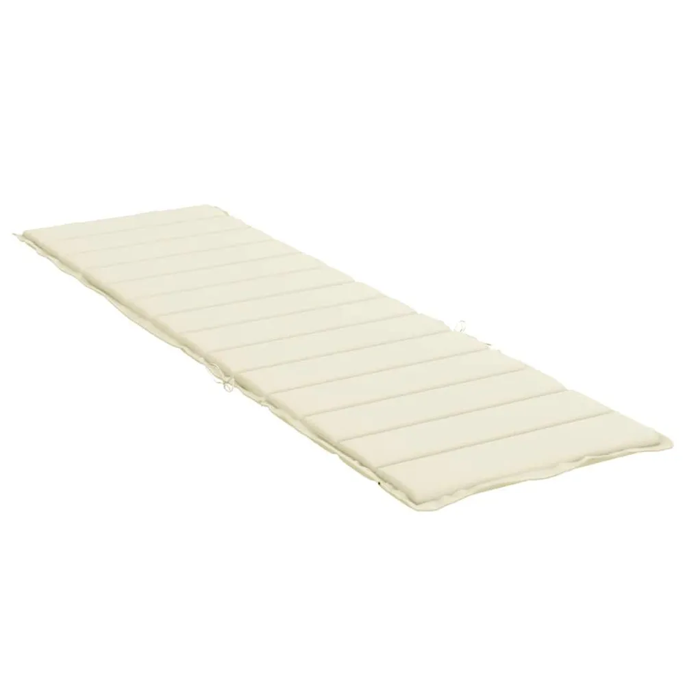 Almofadão para espreguiçadeira 200x70x3 cm tecido oxford creme 100% Poliéster