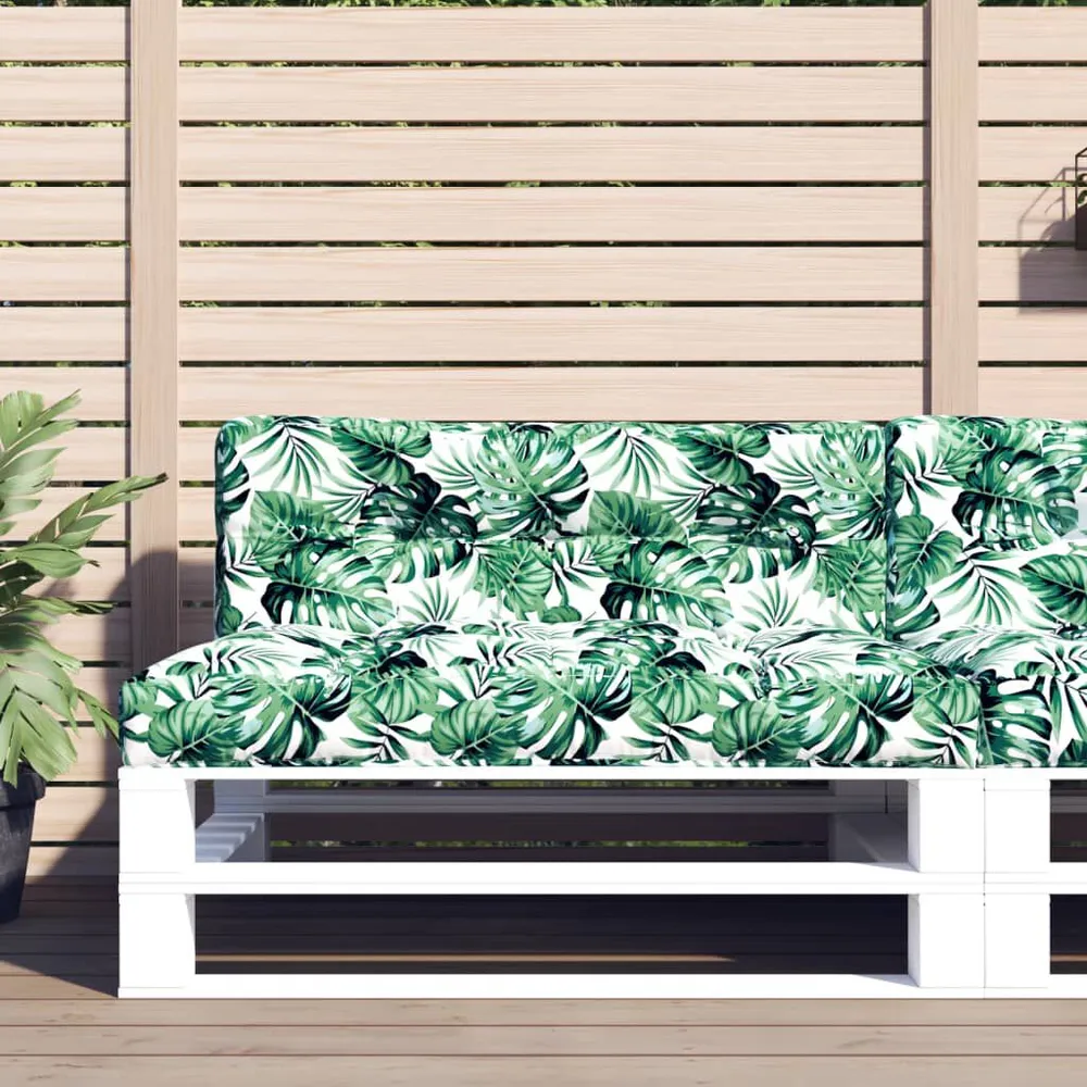 Almofadão para sofá de paletes 120x40x12cm tecido convencional folhas