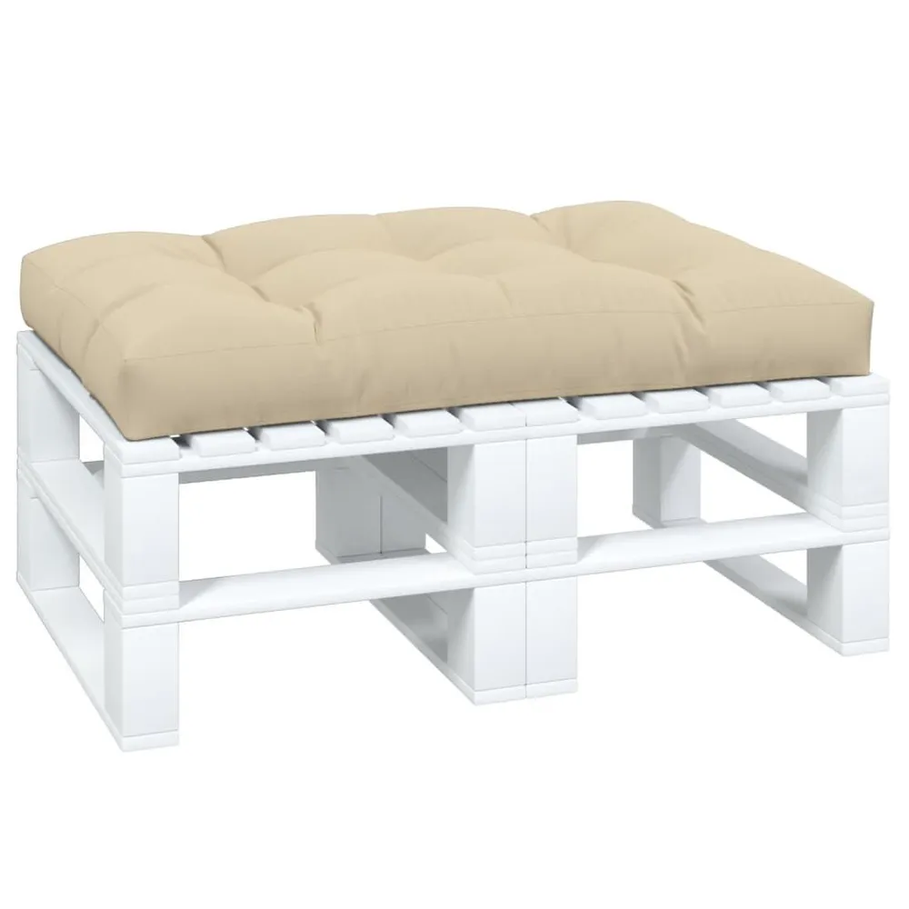 Almofadão para sofá de paletes 120x80x12 cm tecido bege Capas Removíveis