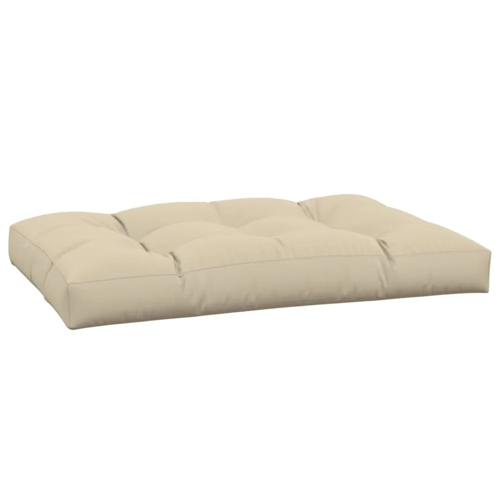 Almofadão para sofá de paletes 120x80x12 cm tecido bege Capas Removíveis
