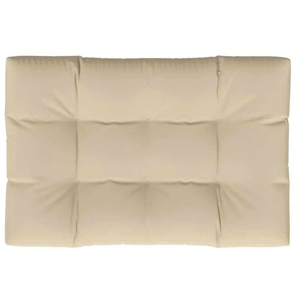 Almofadão para sofá de paletes 120x80x12 cm tecido bege Capas Removíveis