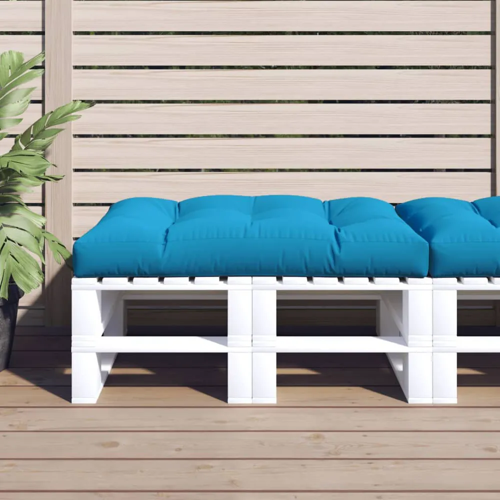 Almofadão para sofá de paletes 120x80x12 cm tecido azul para Sala de Estar