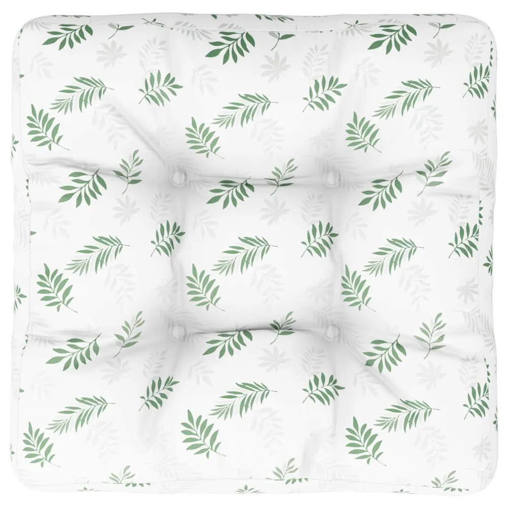 Almofadão para sofá de paletes 50x50x12 cm tecido básico folhas Lavável à Máquina