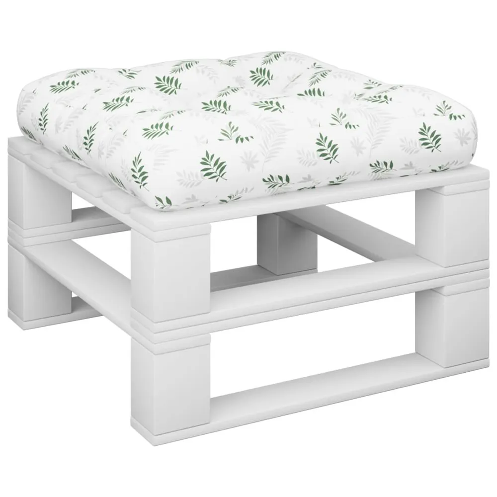 Almofadão para sofá de paletes 50x50x12 cm tecido básico folhas Lavável à Máquina
