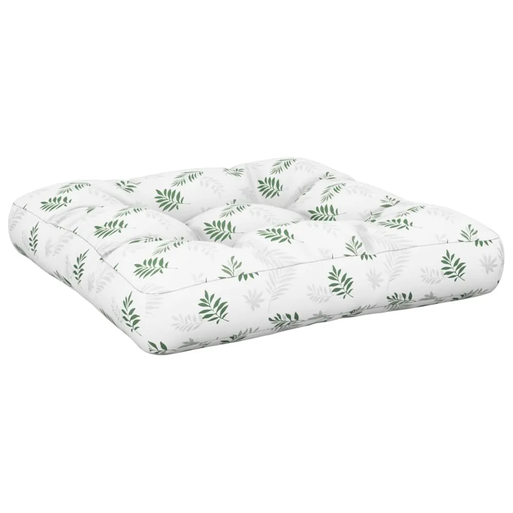 Almofadão para sofá de paletes 50x50x12 cm tecido básico folhas Lavável à Máquina