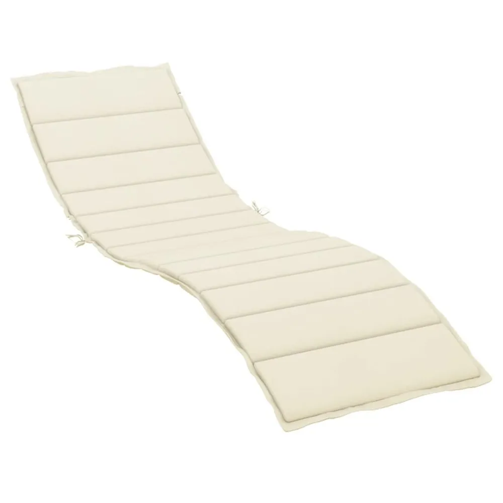 Capas Laváveis Almofadão para espreguiçadeira 200x60x3 cm tecido oxford creme