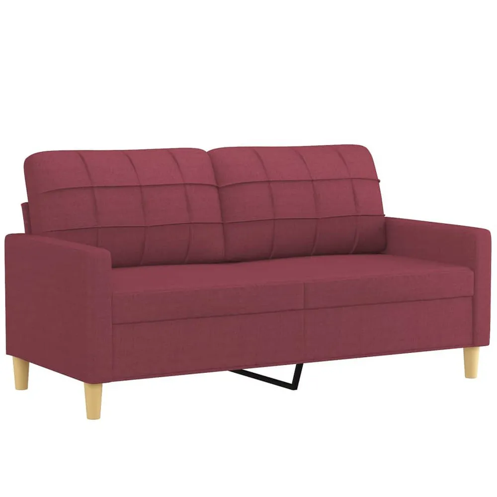 Capas para Almofada 2 pcs conjunto de sofás com almofadões tecido vermelho tinto